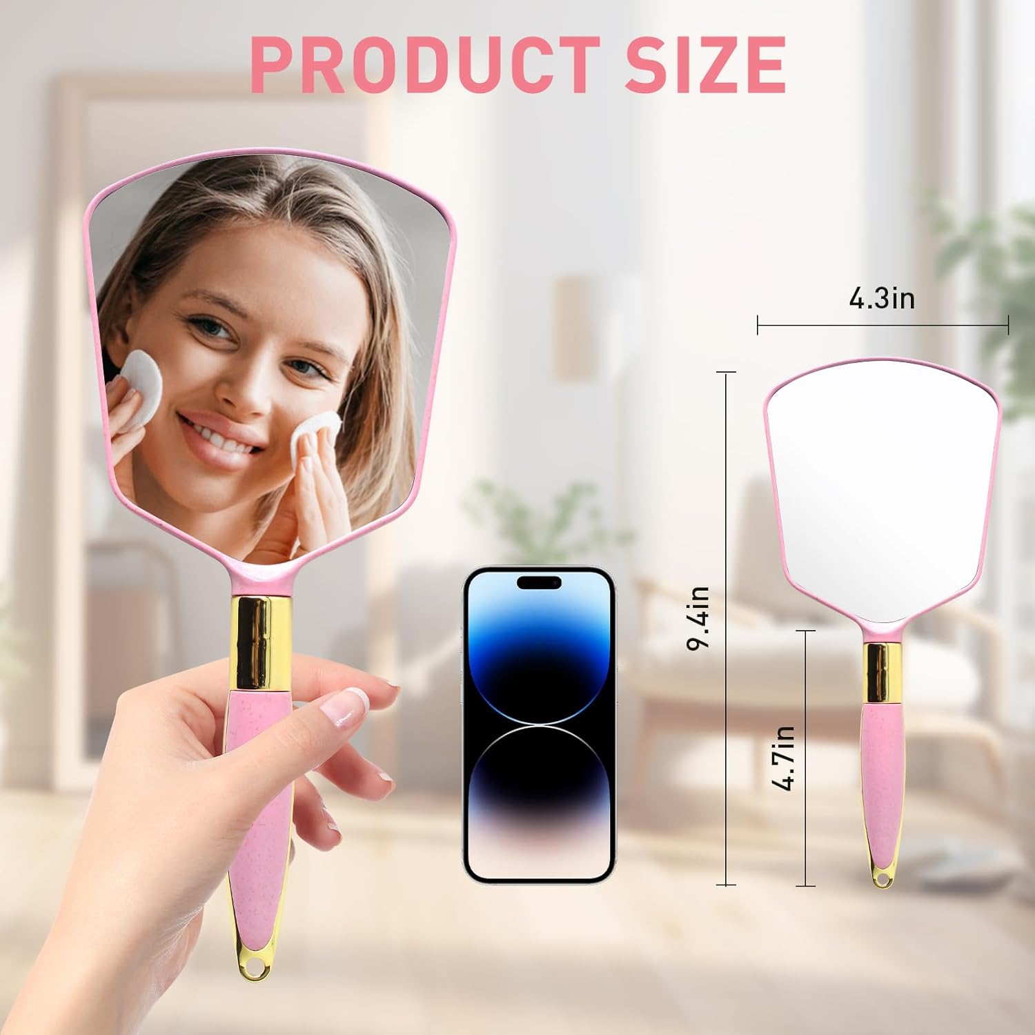 Mirror with Handle, Hand Mirror, Makeup Mirror Mirror with Handle, Hand Mirror, Makeup Mirror